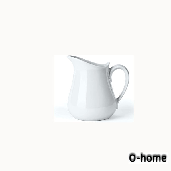 Latitude Run® Milk Creamer Pitcher With Handle, 17 OuncePorcelain